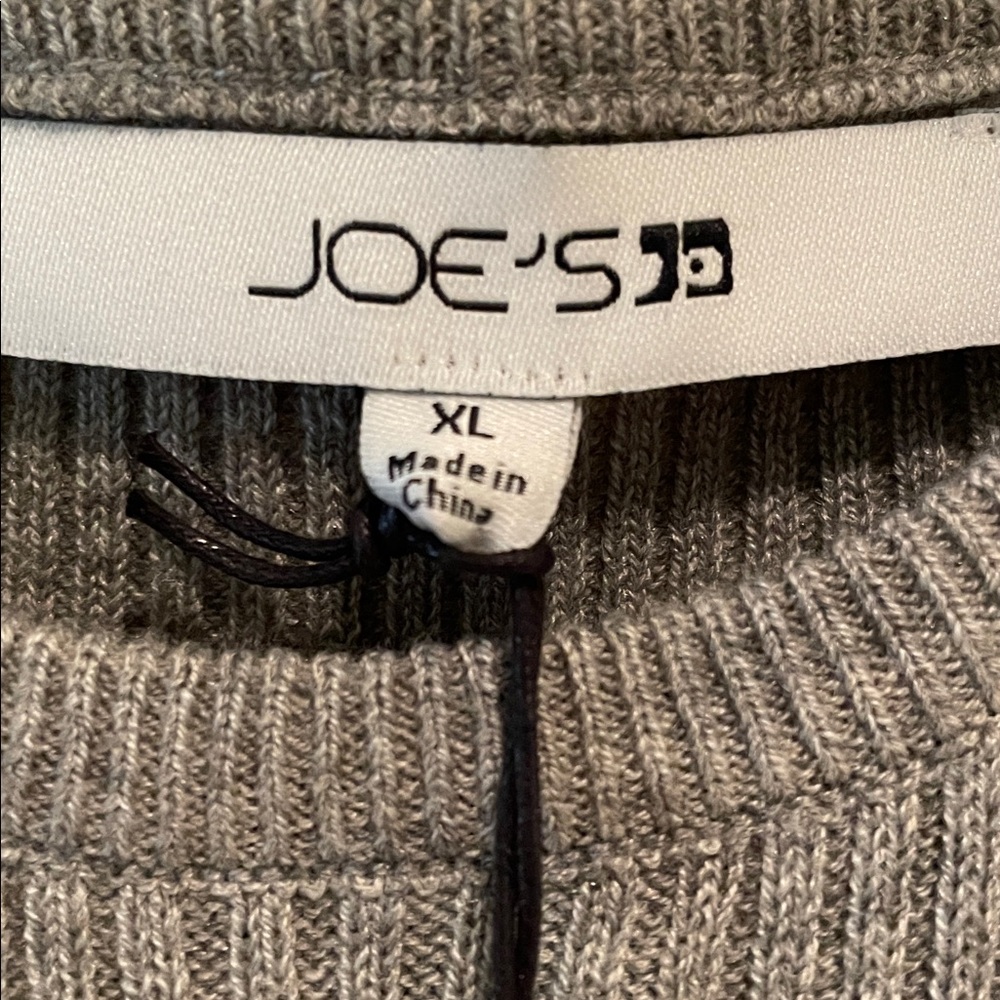 NWT JOE’S JEANS Heather Gray pull over ribbed top Puff shoulder size XL - Picture 7 of 11